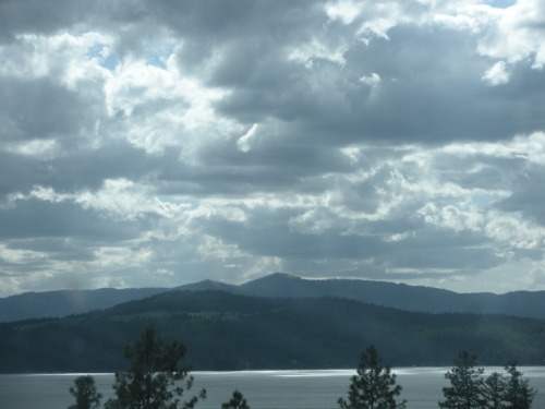 Lake Coeur d'Alene, near the Idaho-Washington border. Comes out of nowhere and is truly serene.